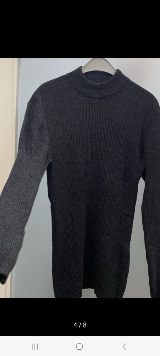 Siyah Boğazlı Örme Kadın Kazak - Görsel 4