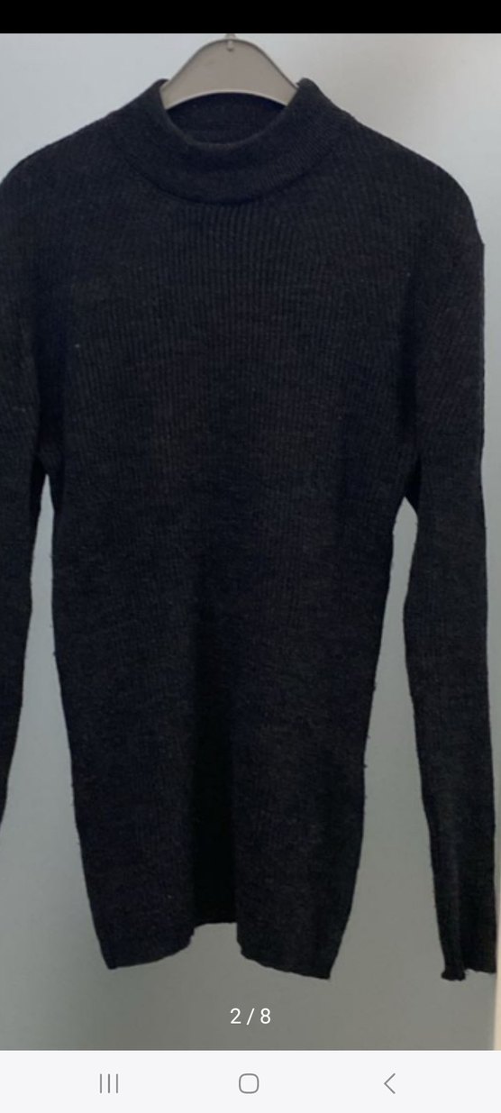 Siyah Boğazlı Örme Kadın Kazak - Görsel 3