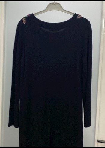 Nakışlı Uzun Kollu Bohem Triko Tunik - Görsel 7