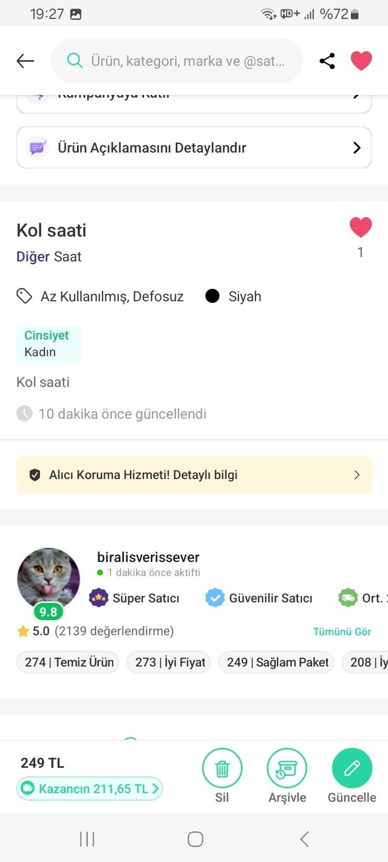 Siyah Minimalist Kadın Kol Saati - Görsel 5