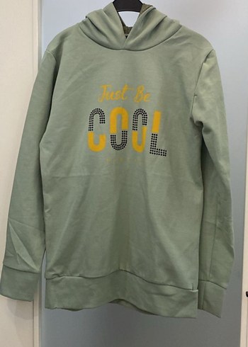 Gri Kapüşonlu Kadın Sweatshirt - Görsel 2