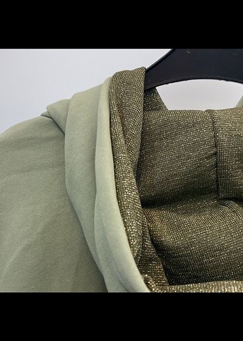 Gri Kapüşonlu Kadın Sweatshirt - Görsel 8