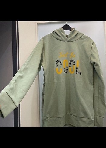 Gri Kapüşonlu Kadın Sweatshirt - Görsel 5