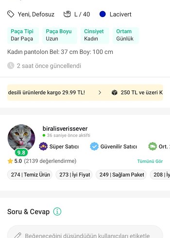Zincir Detaylı Lacivert Kadın Kot Pantolon - Görsel 10
