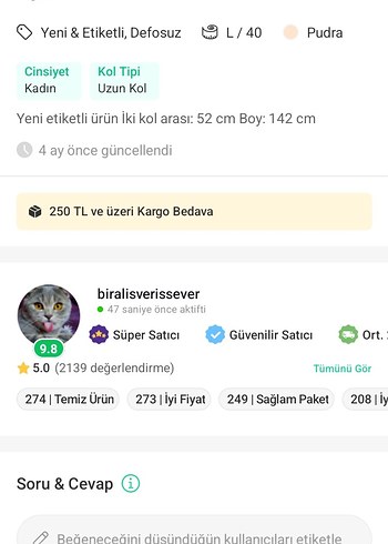 Bej Uzun Kollu Salaş Keten Elbise - Görsel 9
