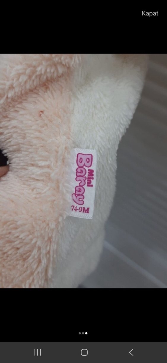 Kız Çocuk Beyaz Peluş Mont - Görsel 3