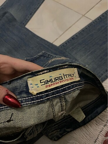 diğer Beden lacivert Renk y2k flare jeans