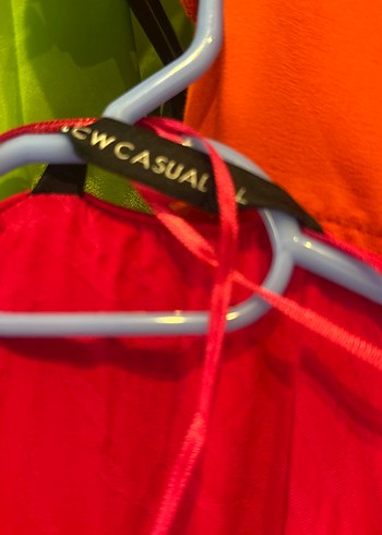 Kırmızı Midi Kadın Salaş Elbise - Görsel 3