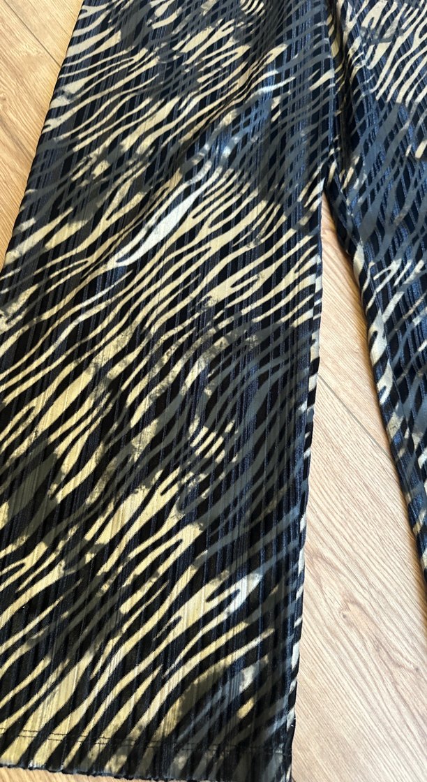 Zebra Desenli Pilili Kadın Kumaş Pantolon - Görsel 2