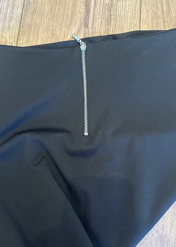 Drapeli Siyah Uzun Kadın Etek - Görsel 3