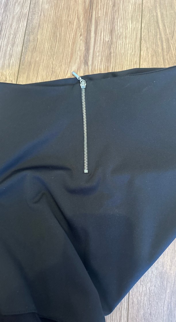 Drapeli Siyah Uzun Kadın Etek - Görsel 3