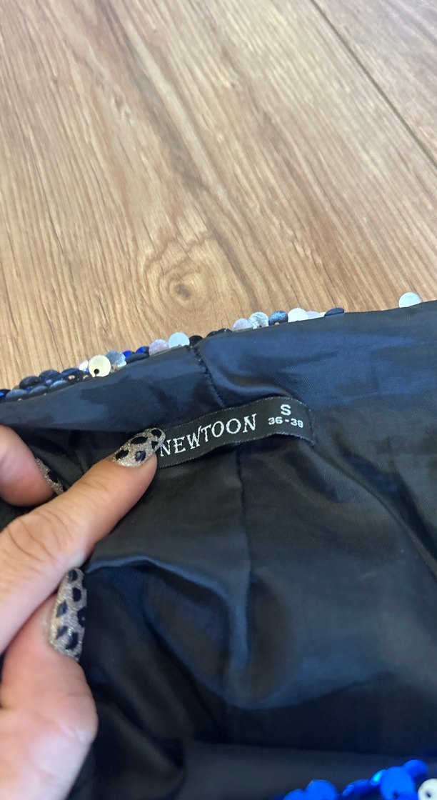 Parlak Çok Renkli Payetli Kadın Kalem Etek - Görsel 3