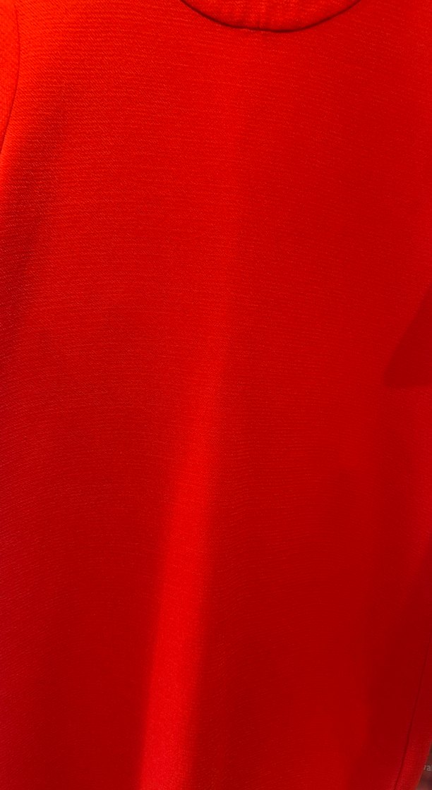 Kırmızı Midi Kısa Kollu Salaş Elbise - Görsel 2