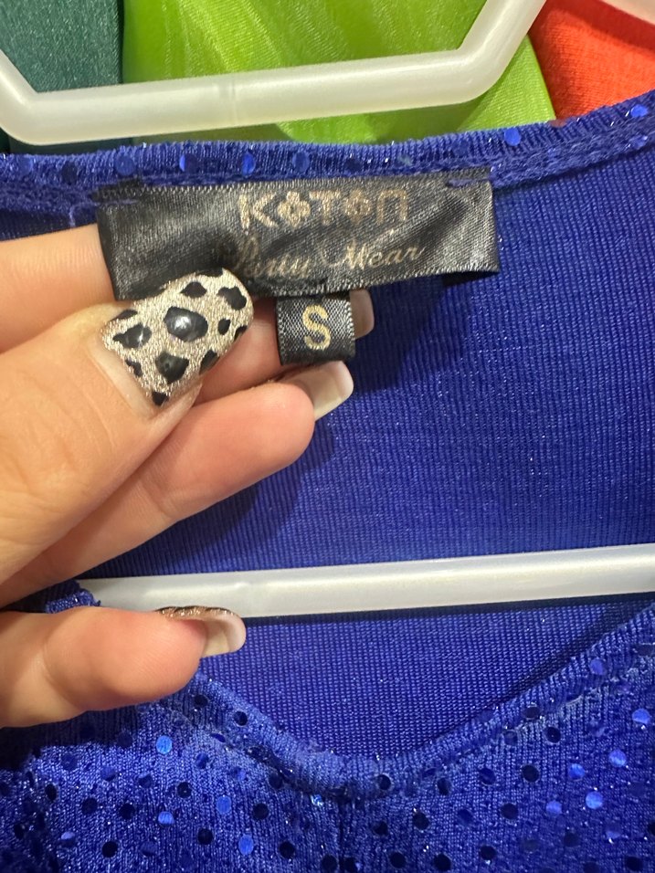 Uzun Kollu Drapeli Mavi Kadın Abiye Elbise - Görsel 3