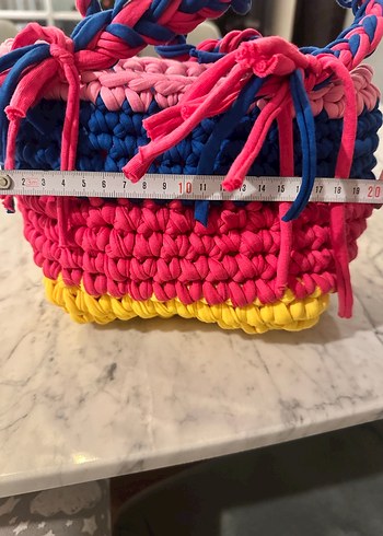 Renkli Örgü Bohem Kadın Çanta - Görsel 4