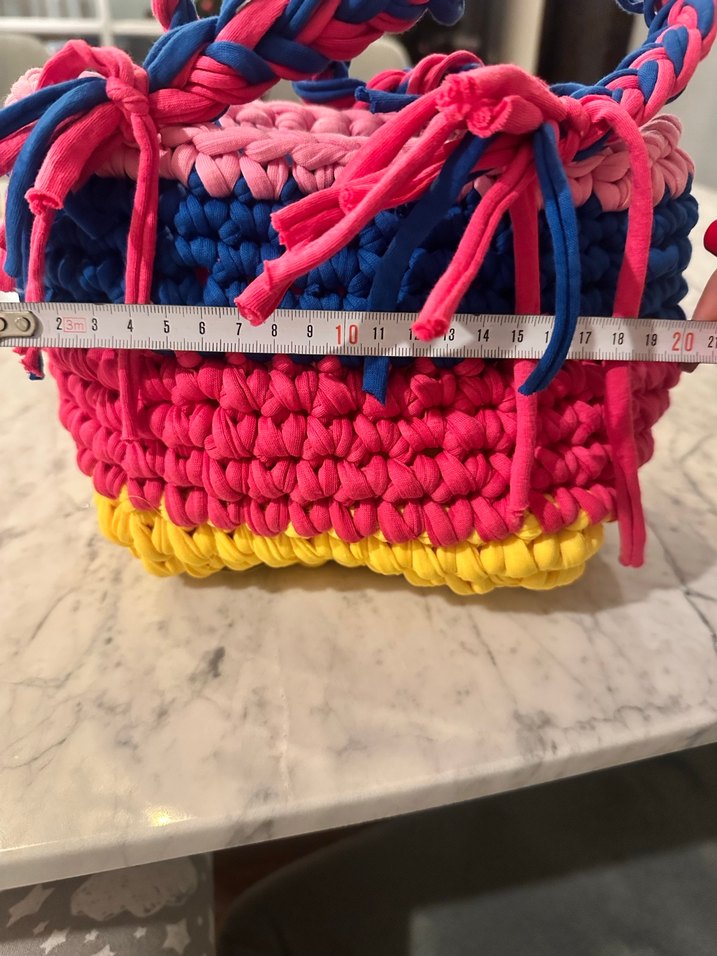 Renkli Örgü Bohem Kadın Çanta - Görsel 4