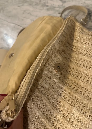 Bej Örgü Kadın Çanta - Görsel 4