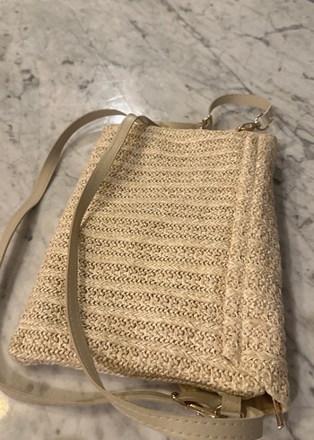 Bej Örgü Kadın Çanta - Görsel 2
