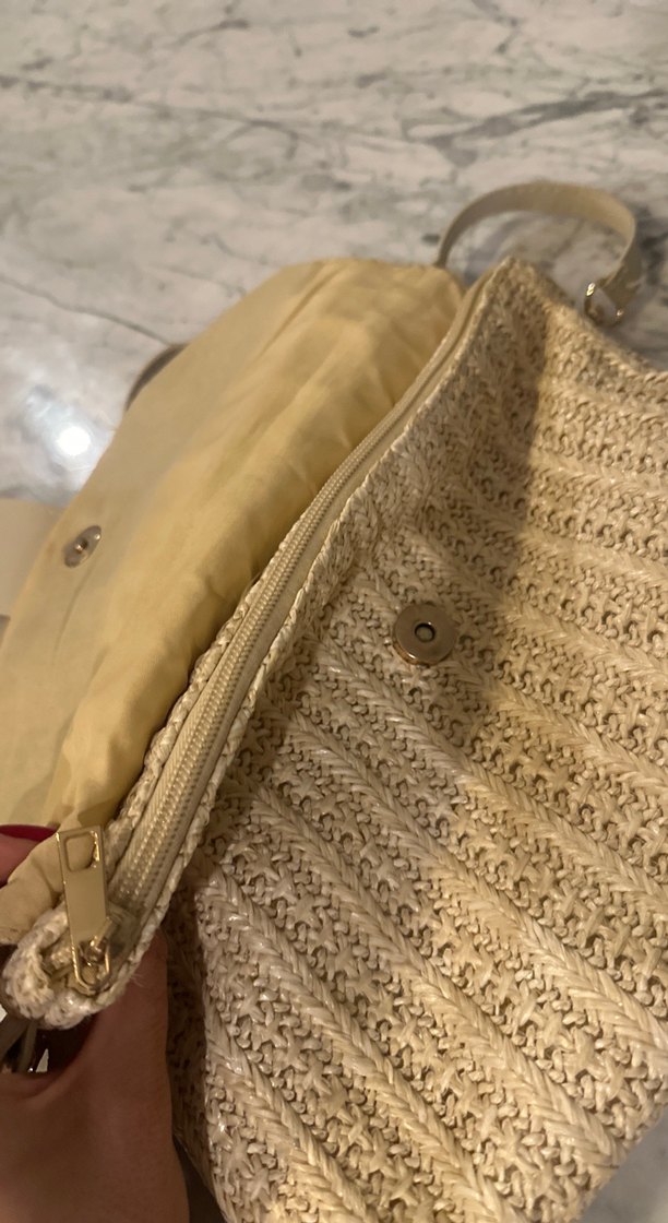 Bej Örgü Kadın Çanta - Görsel 4