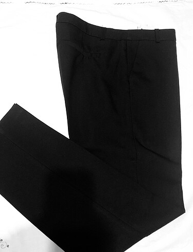 Cotton Bar Siyah dar kesim kumaş pantolon