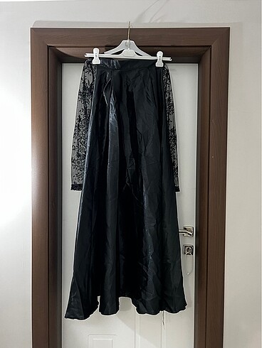 Saten Etek & güpür bluz iki parça abiye - Görsel 6