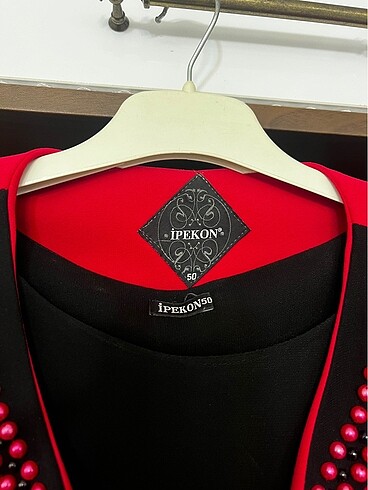 İnci taşlı ceket abiye - Görsel 3