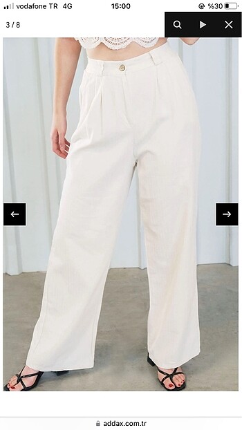 34 Beden Addax yüksek bel wide leg pantolon