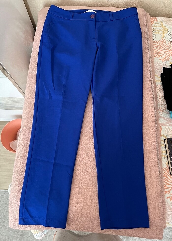 Lacivert kumaş pantolon - Görsel 4