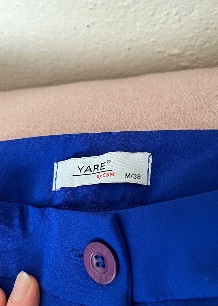 Lacivert kumaş pantolon - Görsel 3