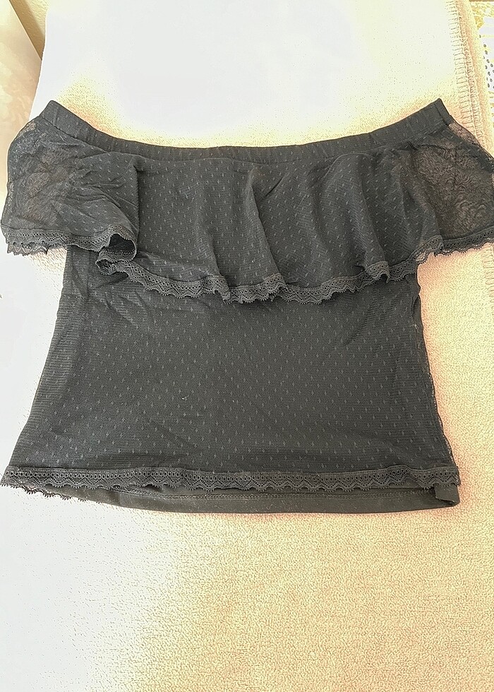 Madonna yaka h&m bluz - Görsel 3