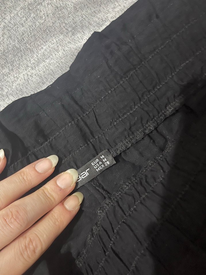 Düğmeli Gri Hamile Midi Şort - Görsel 2