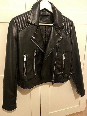 Stradivarius Deri Biker Ceket