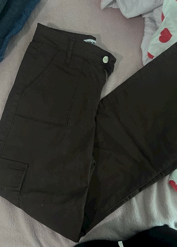 Kahverengi Bol Kesim Midi Kadın Jean - Görsel 2