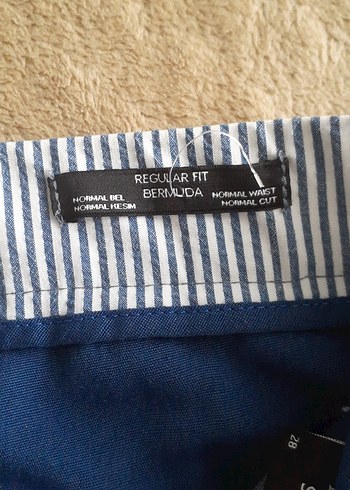 Pamuklu Çizgili Erkek Bermuda Şort - Görsel 2