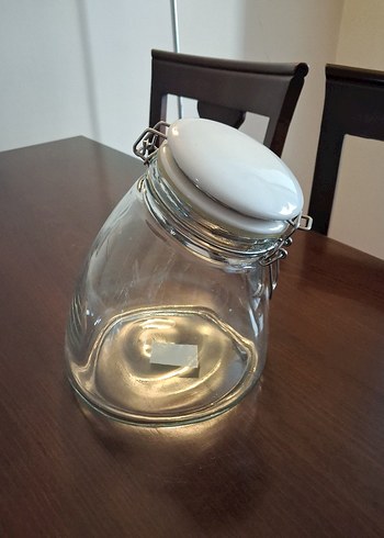 Beyaz Kapaklı Cam İthal 3'lü Saklama Kavanozları - Görsel 3