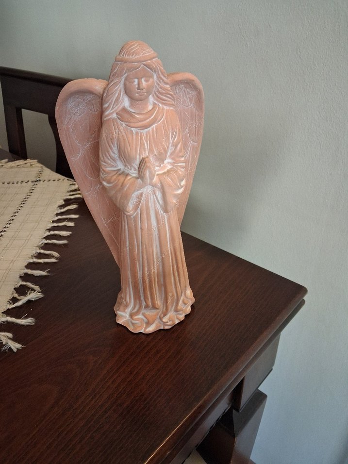 Kumtaşı Dua eden Melek Heykeli - Görsel 3