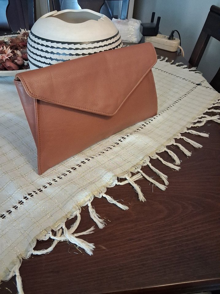 Taba Hakiki Deri Kadın Clutch (Portföy Çanta) - Görsel 4