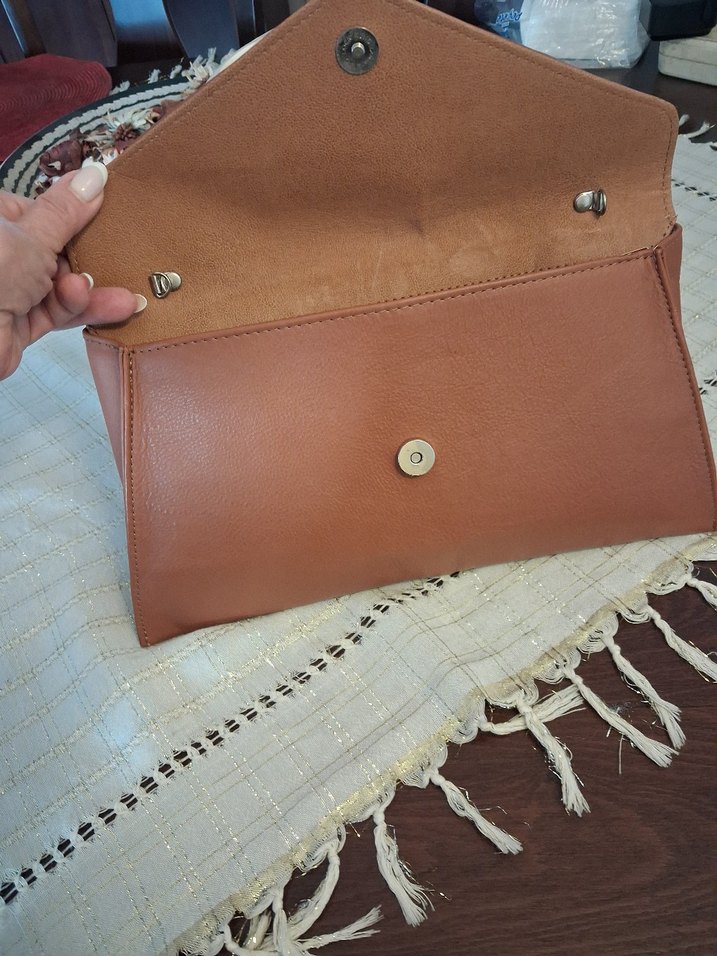 Taba Hakiki Deri Kadın Clutch (Portföy Çanta) - Görsel 5