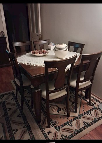 Özel yaptırılmış maun konsol / büfe,masa sandalye takımı - Görsel 3