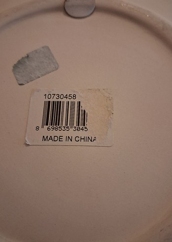 Çin malı Ekru Renkte Siyah Desenli Seramik Vazo ve Tabağı - Görsel 8