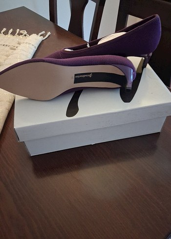 Mor Topuklu kumaş Kadın Günlük 39 numara Stradivarius Ayakkabı - Görsel 6