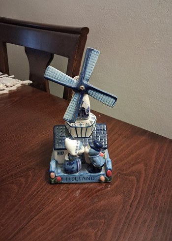 Orijinal Hollanda'dan alınmış,kurmalı Yel Değirmeni 18 cm boyu. - Görsel 2