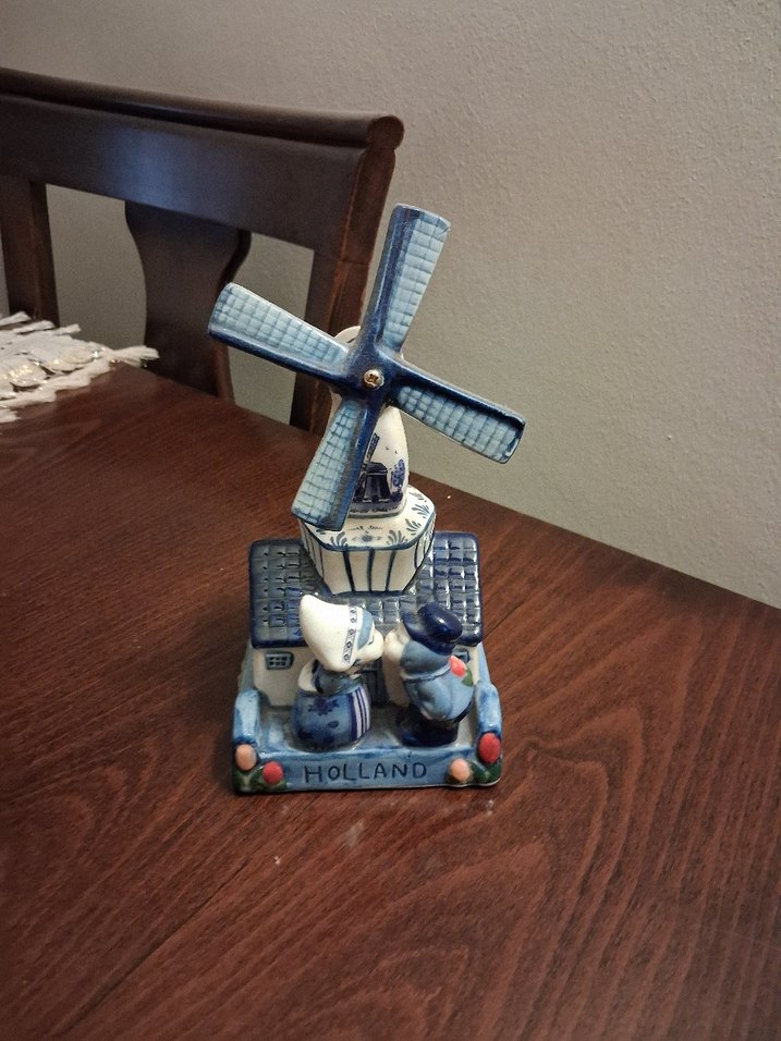 Orijinal Hollanda'dan alınmış,kurmalı Yel Değirmeni 18 cm boyu. - Görsel 2