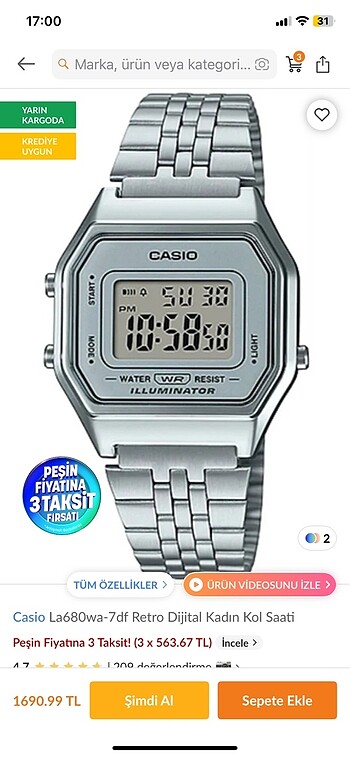 Casio orjinal saat
