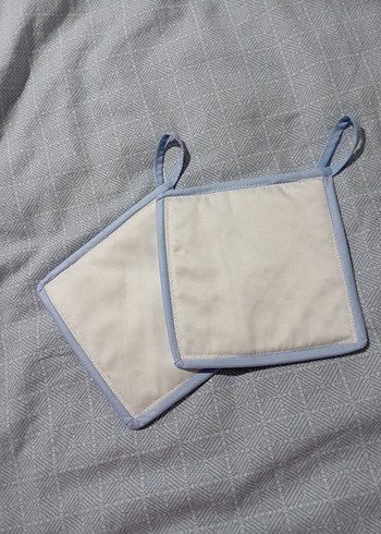 Nakışlı Mavi Fırın Eldiveni Seti - Görsel 2