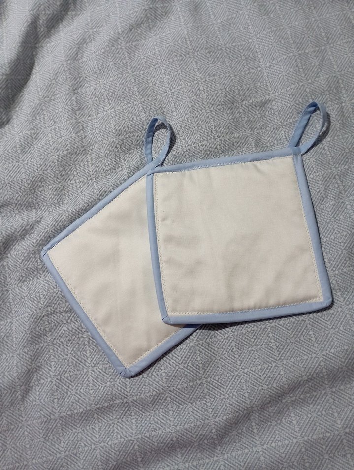 Nakışlı Mavi Fırın Eldiveni Seti - Görsel 2