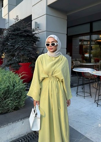 Sarı Uzun Salaş Kadın Elbise - Görsel 2