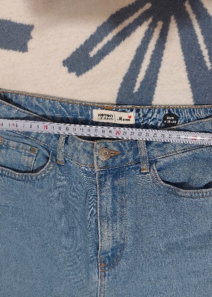 KOTON Mom Jean Kot Pantolon Yüksek Bel - Görsel 5