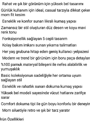 KOTON Mom Jean Kot Pantolon Yüksek Bel 2 - Görsel 5