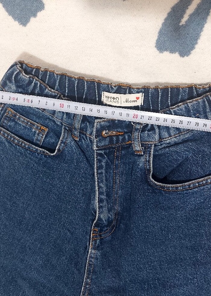 KOTON Mom Jean Kot Pantolon Yüksek Bel 2 - Görsel 4